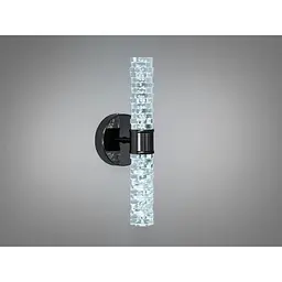 Настінне LED бра Romin чорний хром скло 5 Вт