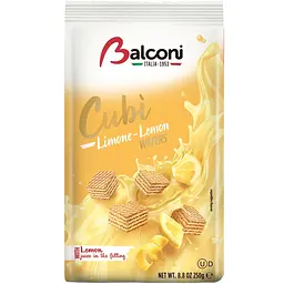 Вафлі Balconi Limone- Lemon кубики з лимоном 250 г