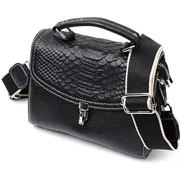 Шкіряна сумка для жінок з цікавою клямкою Vintage 19х15х9 см sum0029039 - мініатюра 2