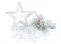 Світлодіодна гірлянда штора зорепад 138LED (гірлянда із зірками): довжина 2,5м (білий колір) - мініатюра 5