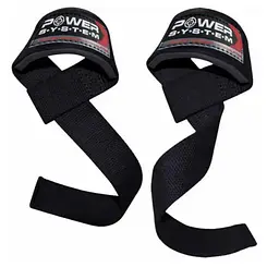 Лямки для тяги Power System PS-3400 Power Straps Black/Red (PS-3400_Bl/Red) - мініатюра 2