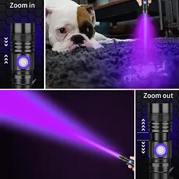 DARKBEAM UV 395nm Ліхтарик USB Перезаряджуваний, Wood's Lamp Black Light, Ручний ультрафіолетовий світлодіод Портативний - мініатюра 2