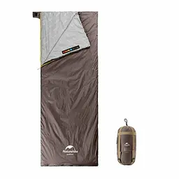 Спальник Naturehike Summer LW180 (NH21MSD09) +15°C - лівий - 205см - коричневий - мініатюра 3
