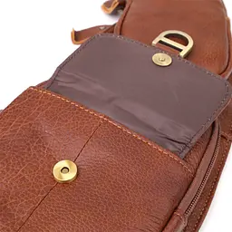 Чоловіча сумка через плече із зернистої натуральної шкіри Vintage 15х35х3 см sum0027488 - мініатюра 7