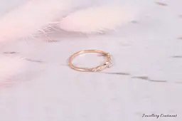 Каблучка з червоного золота з фіанітами 16 K-0288 - мініатюра 1