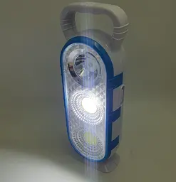 Акумуляторний LED ліхтар та 2 COB лампи прожектор з сонячною панеллю USB вихід та функція Power bank Feiteng 7122 - мініатюра 4