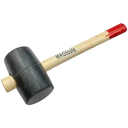 Киянка гумова чорна MAGtools 350г x 50мм дерев'яна ручка