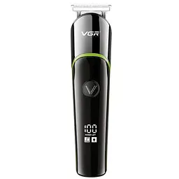 Машинка для стрижки волосся VGR V-291 LED-дисплей акумуляторна 4 насадки 600mAh 5W Black
