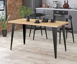 Обідній стіл Лінда 137-70 Loft Design (Дуб Крафт золотий)
