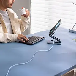 USB кабель Baseus Silky Series USB to Type-C 100W 1m синій P10377703313-00 - мініатюра 6