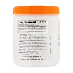Амінокислота Doctor's Best Глютамин в порошку, L-Glutamine Powder, 300 гр. (DRB-00491) - мініатюра 2