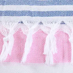 Рушник пештемаль Lovely Svi бавовняний, пляжний, хамам, spa - XХL 100x180 см Pink/Blue Stripes (7032025) - мініатюра 4