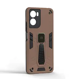 Чехол для Motorola G06 4G/G06 Power 4G, Proover, коричневый, с подставкой и магнитом, противоударный, ударопрочный, бронированный, панель-накладка, защита всего корпуса, термополиуретан (TPU) + поликарбонат (PC), ArmorStandart (ARM89064) - мініатюра 2