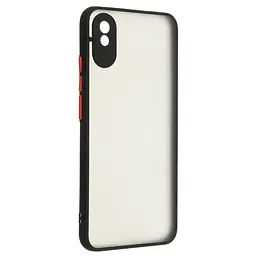 Чехол-накладка для Xiaomi Redmi 9A, Frosted Matte, черный, противоударный чехол с защитой всего корпуса, термополиуретан TPU + поликарбонат PC, ArmorStandart (ARM66729)