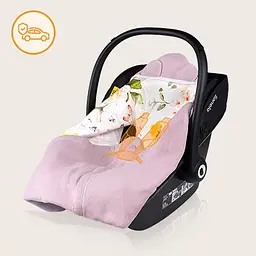 Ковдра для люльки Lionelo Travel Swaddle Blanket pink flower (LO-TRAVEL SWADDLE BLANKET PINK FLOWER) - мініатюра 3