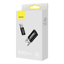 Адаптер Baseus Ingenuity Series Mini OTG Adaptor USB 3.1 to Type-C ZJJQ000101 Black - мініатюра 3