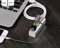 USB-Хаб Hoco HB1 4USB Line machine Silver (6957531038146) - миниатюра 5