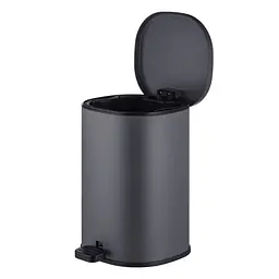 Відро для сміття з плавним закриттям овальне Mixxus Premium Olivary-TC0105 5 л graphite MI7063, Графит - мініатюра 10