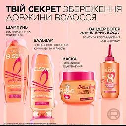 Ламелярна вода-засіб L'Oreal Paris Elseve Dream Long Wonder Water з ефектом ламінації для блиску та розгладження довгого або пошкодженого волосся 200 мл (AA255901) - мініатюра 3