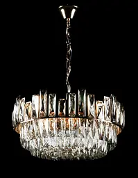 Люстра кришталева "crystal" Splendid Ray L88120/500/8 SGD золота 8 ламп E14 діаметр 50 см