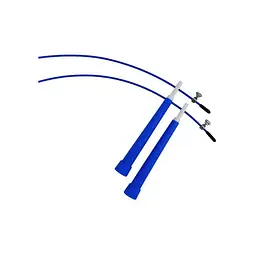 Швидкісна скакалка EasyFit Speed Cable Rope EF-2039-BL зі сталевим тросом, синя - мініатюра 2