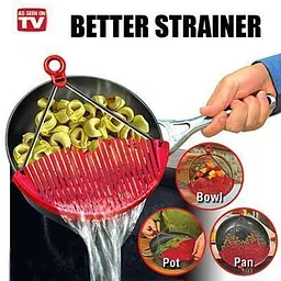 Універсальний друшлаг - накладка для зливу води BETTER STRAINER Друшляк | сито | ситечко - мініатюра 5