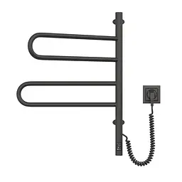 Електрична рушникосушка Navin Fouette 480x600 Sensor з таймером, чорний муар 00-044050-5080, Чорний матовий, Електронний - мініатюра 2