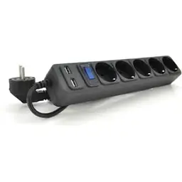 Мережевий фільтр живлення Merlion 5 розеток, 1,8 м + 2*USB (B518U)