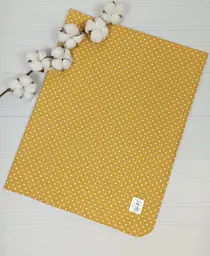 Пелюшка дитяча багаторазова непромокальна a.l.babybox Горох 80x100 см Біло-гірчичний (NV 18148850)