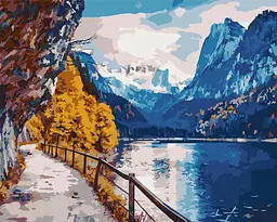 Картина за номерами Пейзаж: Дорога біля річки 40x50 см Origami LW 3039