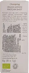 Чай зелений Clearspring Matcha Shot Premium Grade органічний 8 г (8 шт. х 1 г) - мініатюра 3