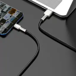 Кабель Baseus Cafule Metal Data Cable USB to USB-C 1m Black (CAKF000101) [86016] - мініатюра 4