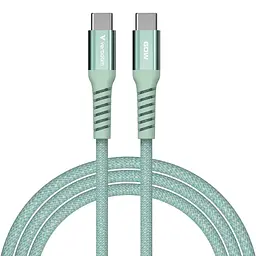 Кабель Verbatim 60 Вт /USB-C–USB-C /120 см-зелений (31864) - мініатюра 3