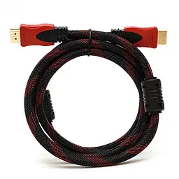 Кабель HDMI - HDMI посилений в обплетенні фільтри ферити v 1.4 шнур UKC 5 м