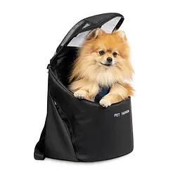 Рюкзак-переноска для собак Pet Fashion Quadra 38х32х26 см чорний - мініатюра 2