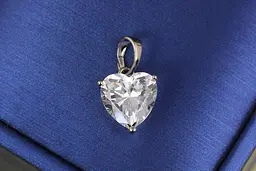 Кулон Xuping Jewelry фіаніт сердечком 1.1 см сріблястий