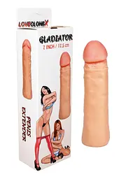 Насадка на пеніс LoveCloneX Gladiator 7" 17.5 см (тілесний) - мініатюра 4