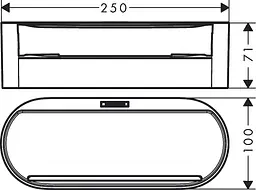 Полиця глибока Hansgrohe WallStoris 25x10x7 см Matt White 27912700, Білий матовий - мініатюра 3