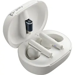 Навушники TWS Poly Voyager Free 60+ Earbuds + BT700A + TSCHC White - мініатюра 3