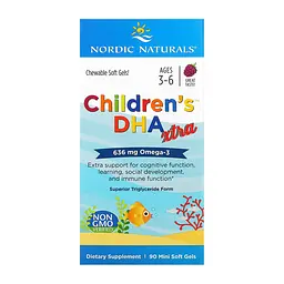 Омега-3 рыбий жир Nordic Naturals Children's DHA Xtra для сердца, мозга и зрения 90 mini softgels