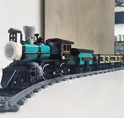 Конструктор паровоз із вагонами Jie Star 59001 Steam Train потяг залізниця локомотив ,560 детале - мініатюра 6