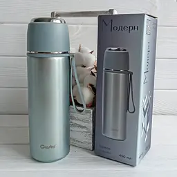 Термос питьевой Gusto Модерн GT145-450 450 мл серо-синий - миниатюра 5