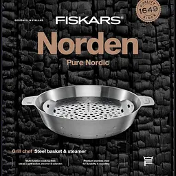 Сталевий кошик/пароварка для гриля Fiskars Norden (1066431) - мініатюра 10