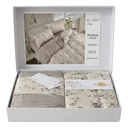 Комплект постільної білизни Laura Grand LG-29-07 Європейка з компаньйоном Сатин Наволочки 50х70 см Простирадло на гумці - мініатюра 2