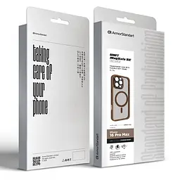 Чехол для Apple iPhone 16 Pro Max, Unit MagSafe SE, бежевый, с защитой камеры, магсейф, противоударный, магнитный, панель-накладка с MagSafe, с поддержкой беспроводной зарядки, TPU+PC, защита всего корпуса, ударопрочный, ArmorStandart (ARM81152) - мініатюра 5