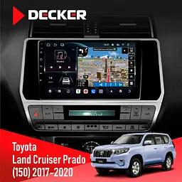 Штатна магнітола Toyota Land Cruiser Prado (150) 2017-2020 Decker D10-011 4x64, DSP, 4G, 360 Decker (НФ-00008086)