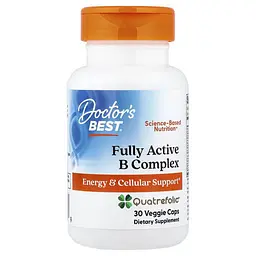 Комплекс витаминов группы B Active B Complex with Quatrefolic 30 капсул Doctor's Best vit0005629