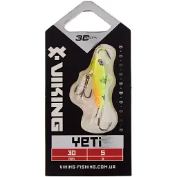 Балансир Viking Fishing Yeti Ice Jig 30mm 5.0g #5 Acid - мініатюра 2