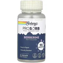 Берберин Solaray Prossorb Berberine 9x 30 веганських капсул