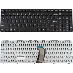 Клавіатура для ноутбука LENOVO (G580 G585 N580 N585 Z580 Z585) ukr чорний чорний frame